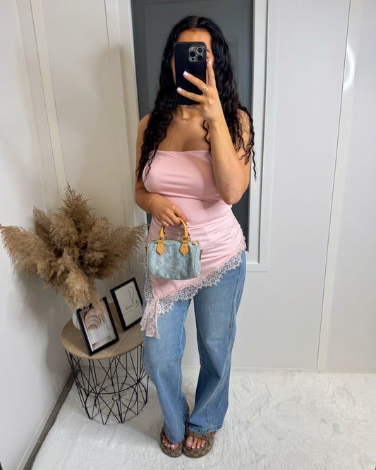 Top asymétrique Naïma rose