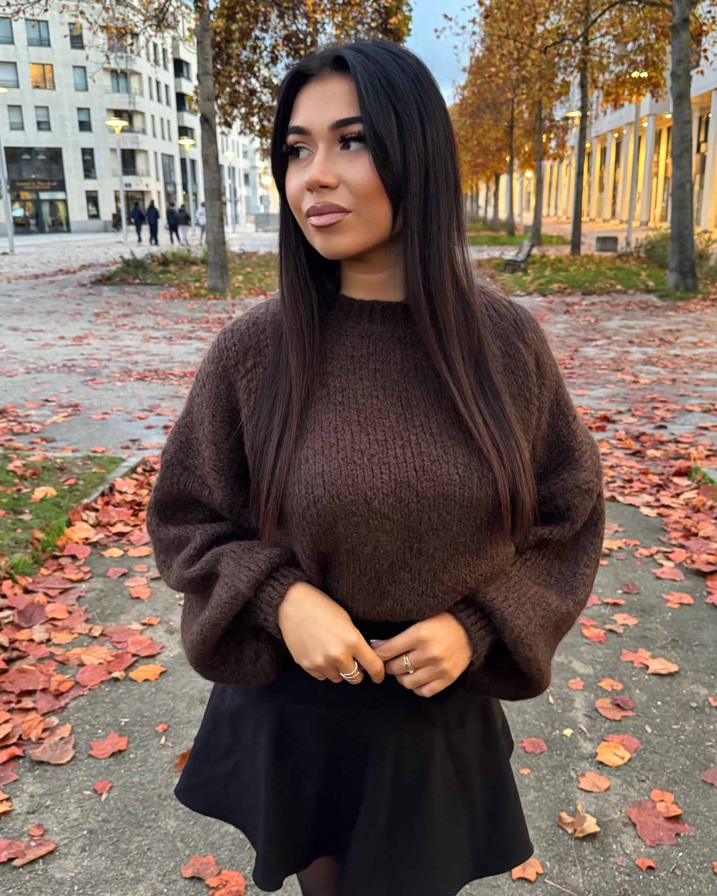 Pull oversize Jade choco intense