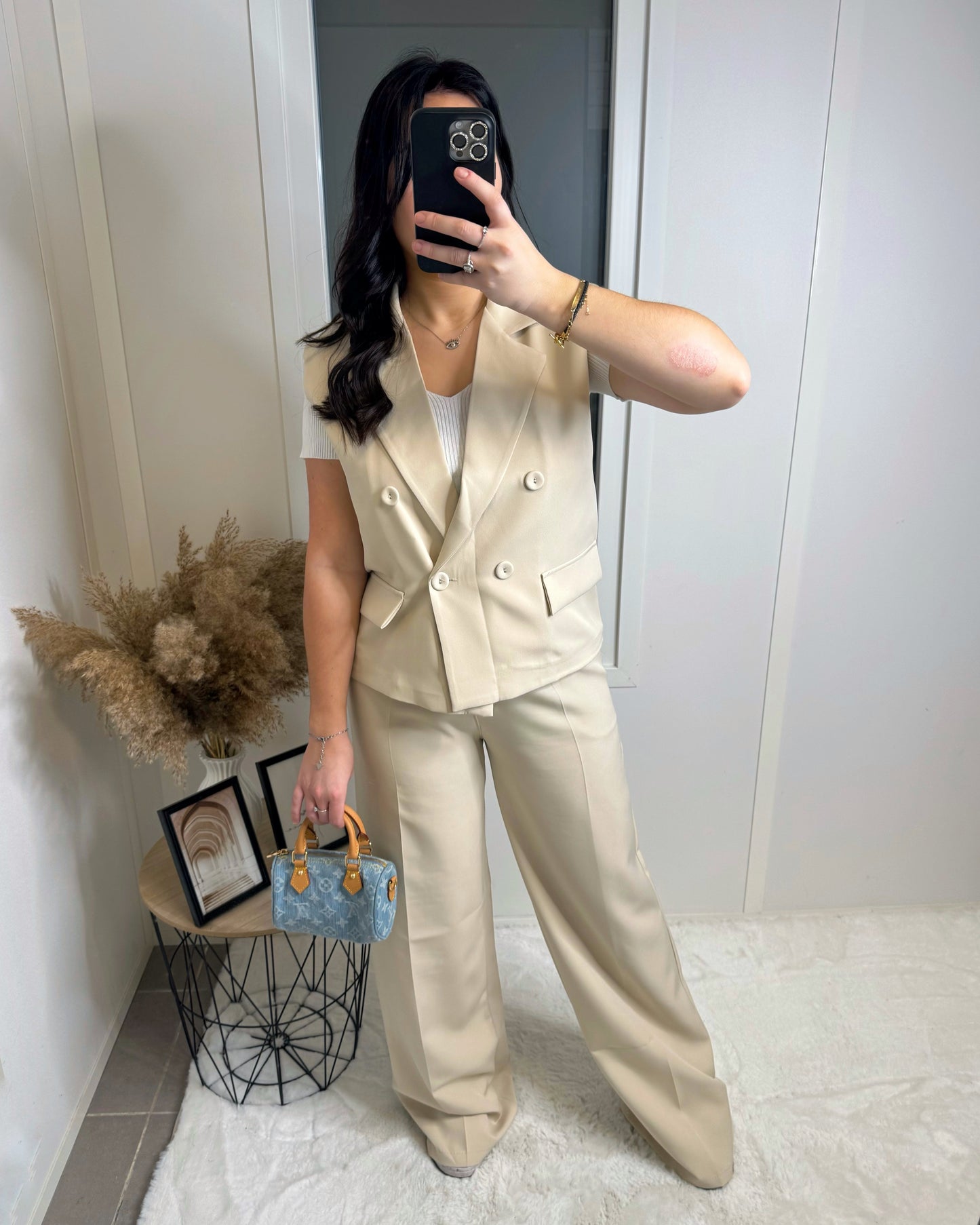 Veste sans manche Yara beige