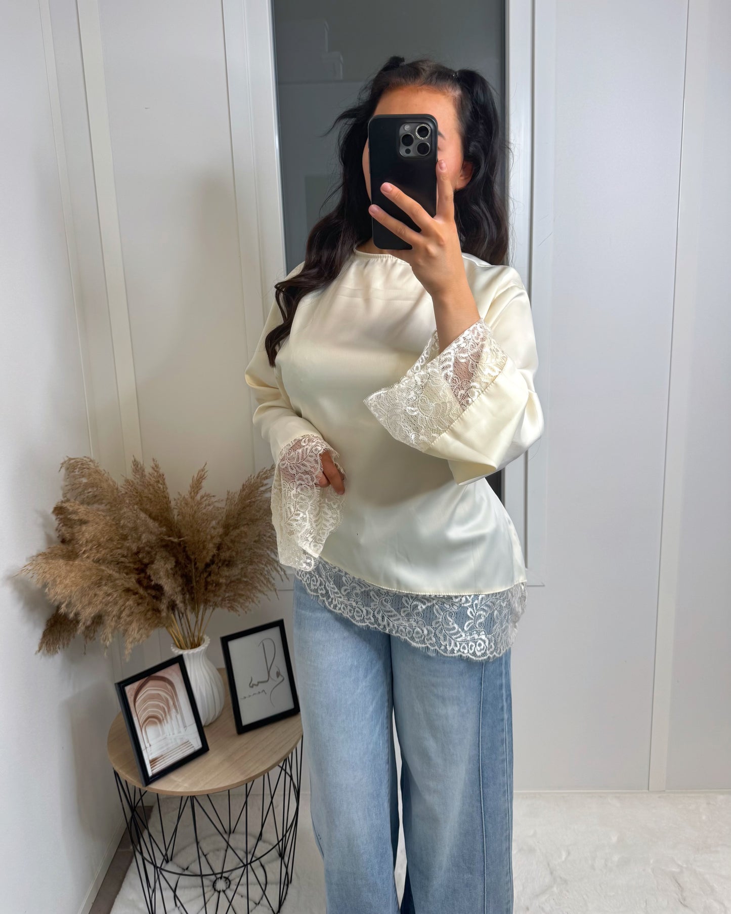 Top dentelle Lindsay blanc