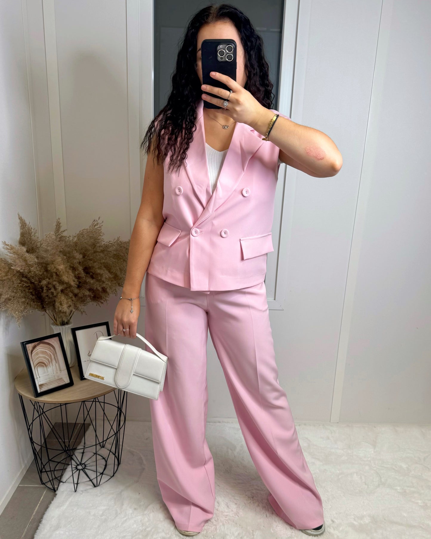 Veste sans manche Yara rose