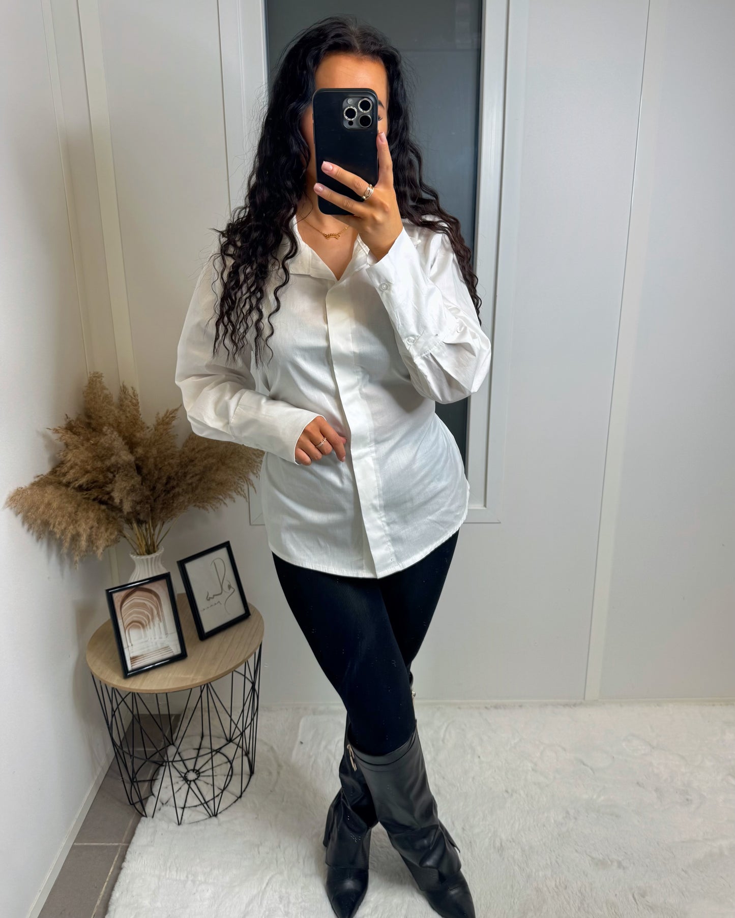 Chemise ceintré Lara blanc