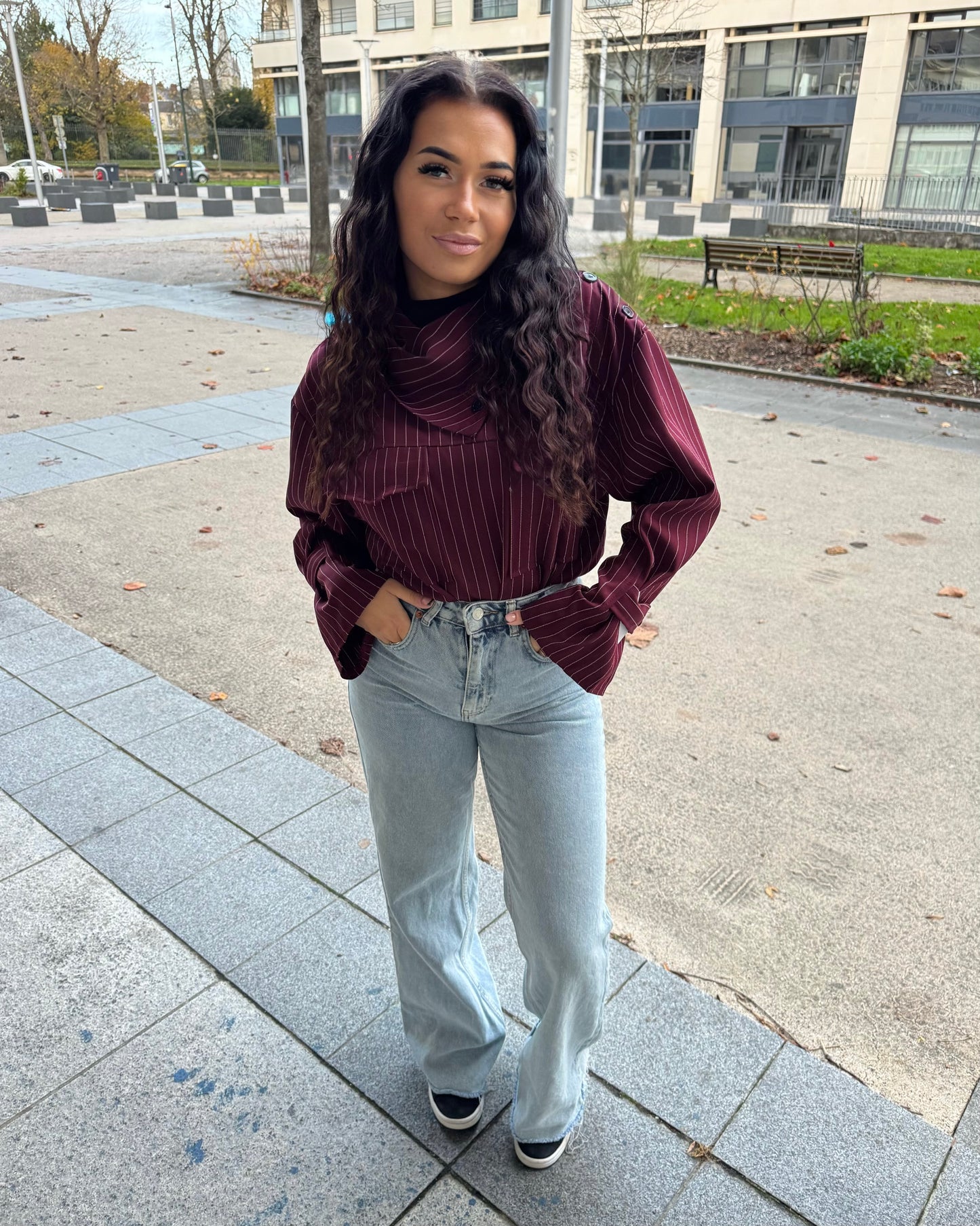 Chemise Maira bordeaux