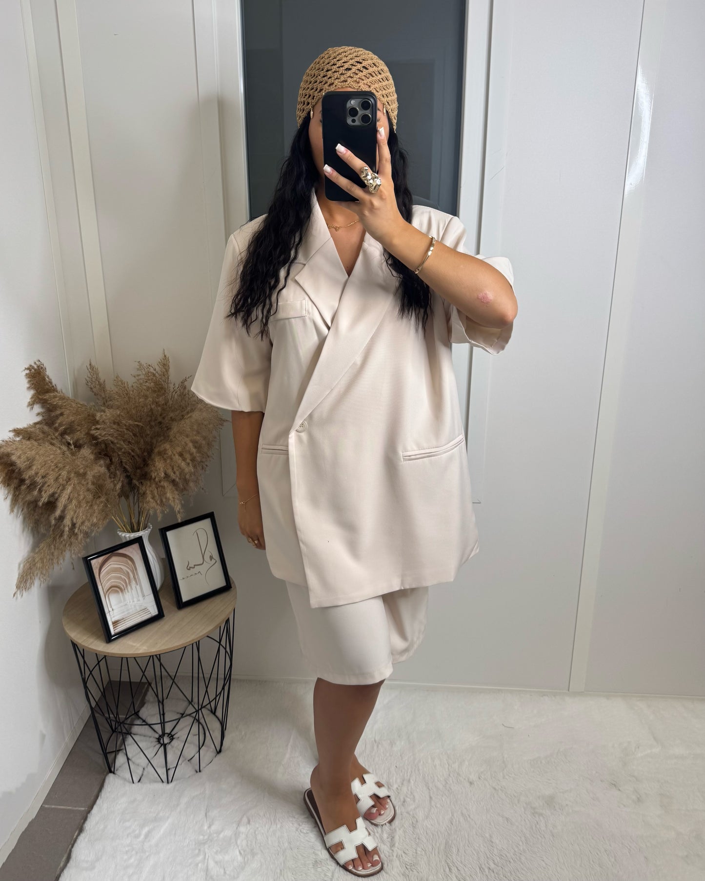 Ensemble Blazer Bermuda écrue