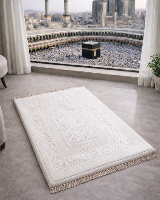 Tapis de prière blanc