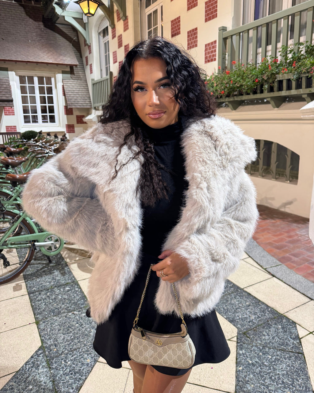 Fourrure Yasmine beige