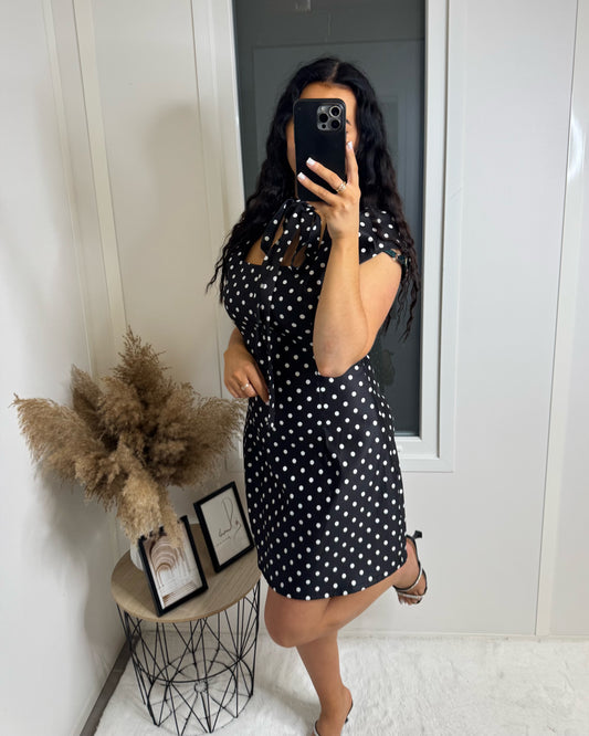 Robe pois Nawel noir