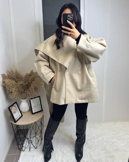 Manteau écharpe inspi Z beige