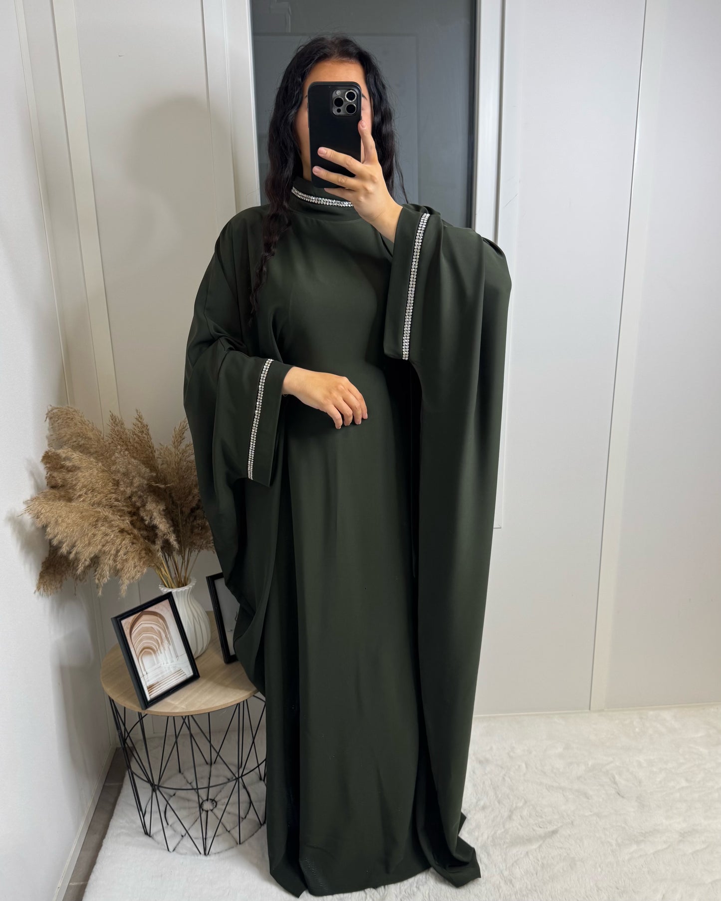 Abaya col Leïla kaki