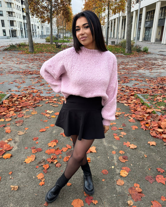 Pull oversize Jade rose