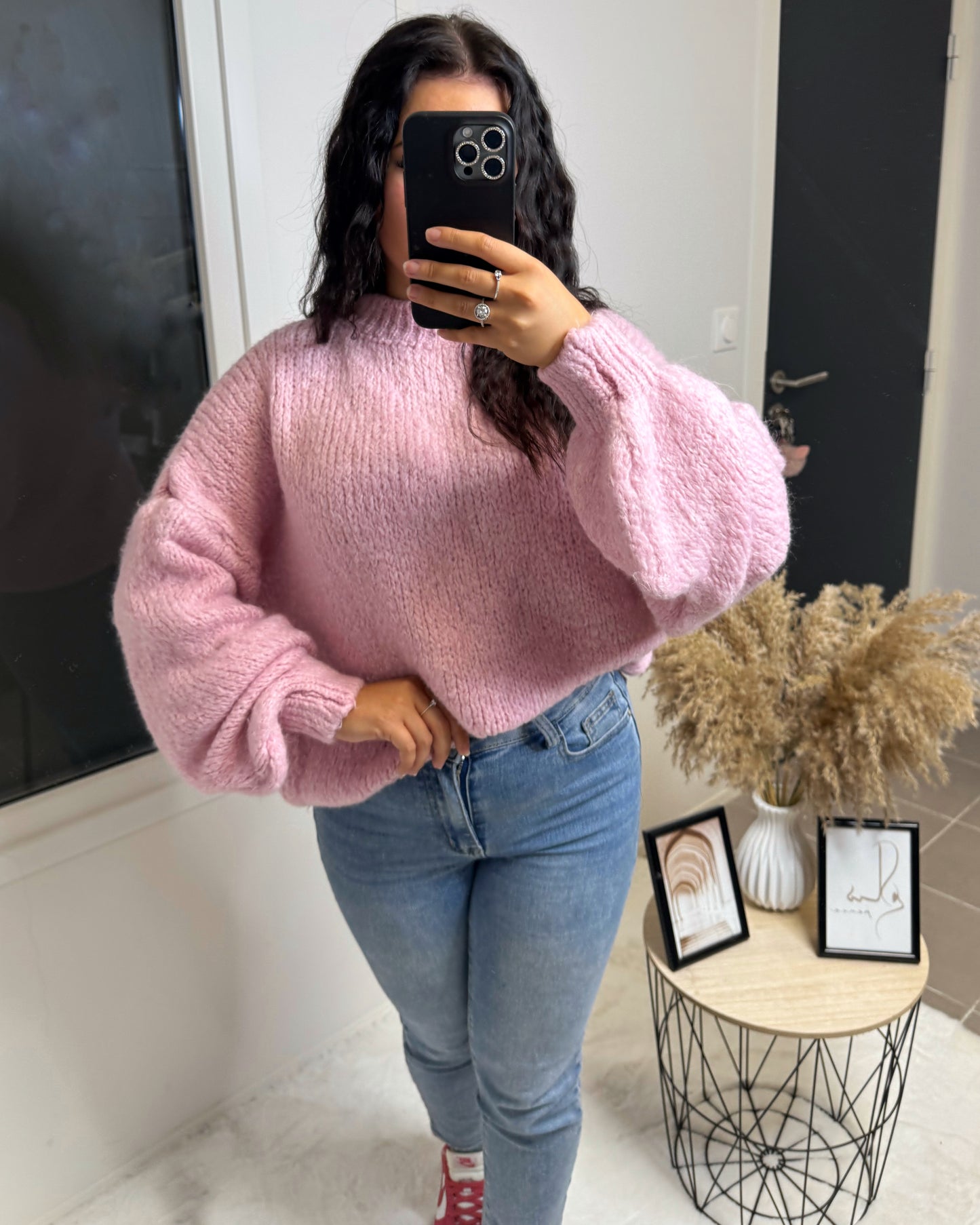 Pull oversize JADE rose