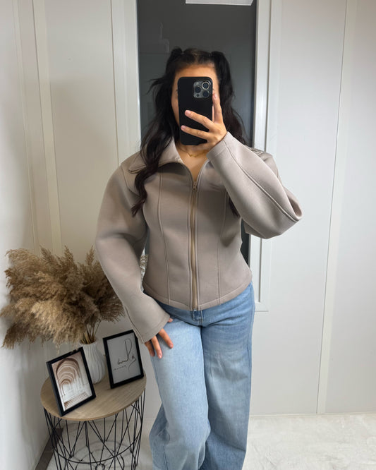 Veste zip Za beige