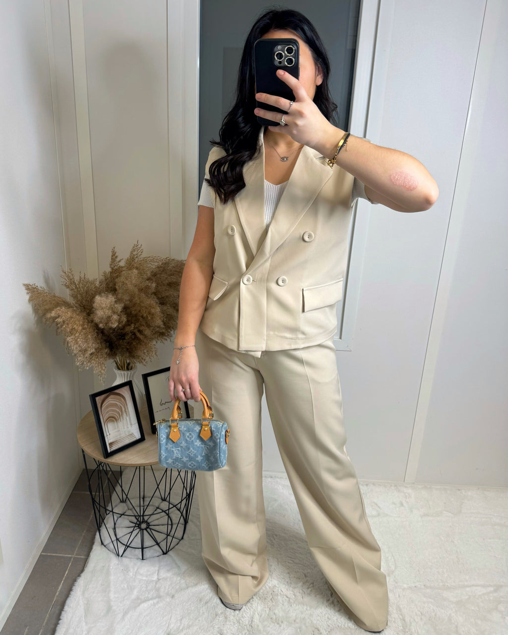 Veste sans manche Yara beige