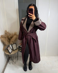 Trench long imprimé