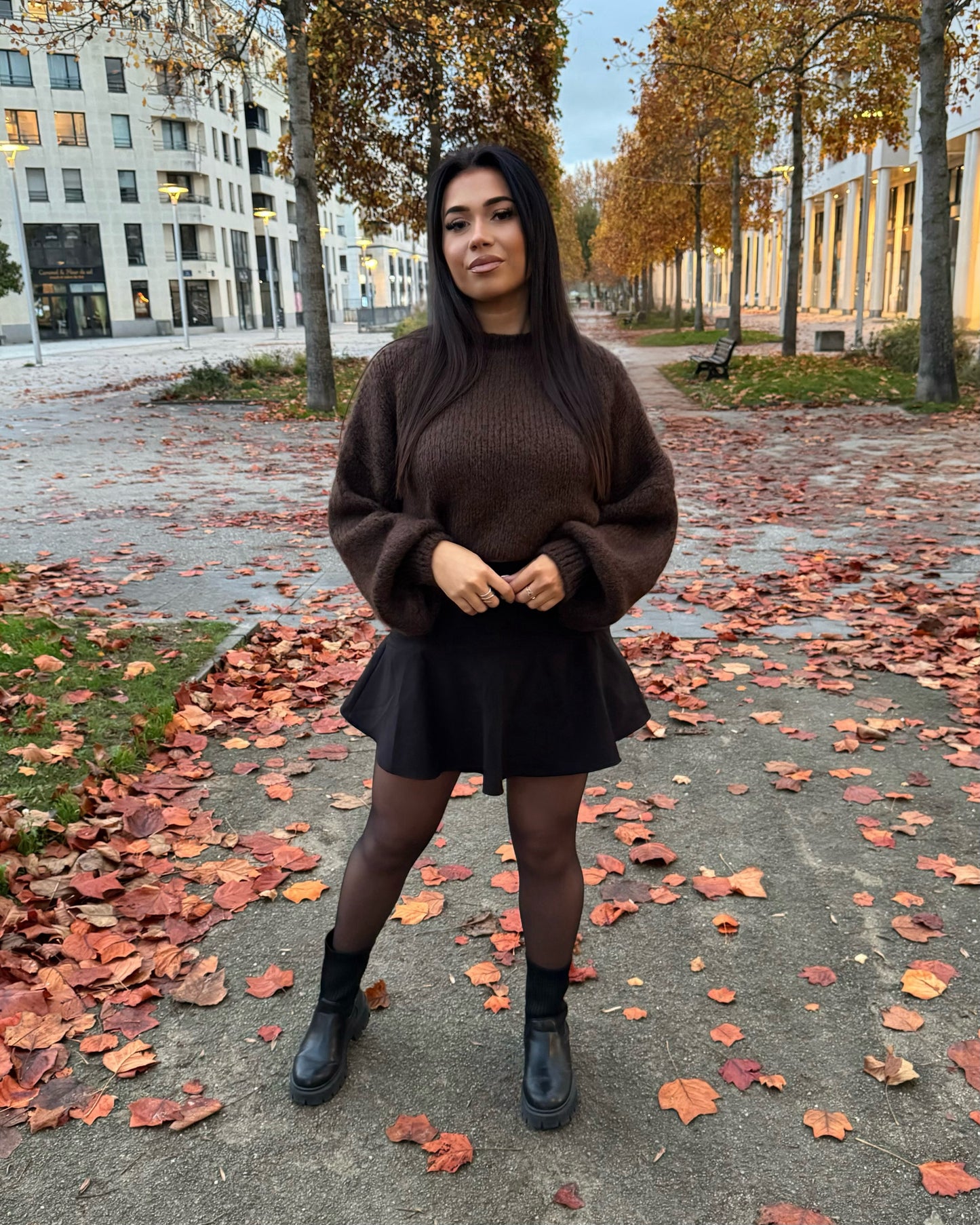 Pull oversize Jade choco intense