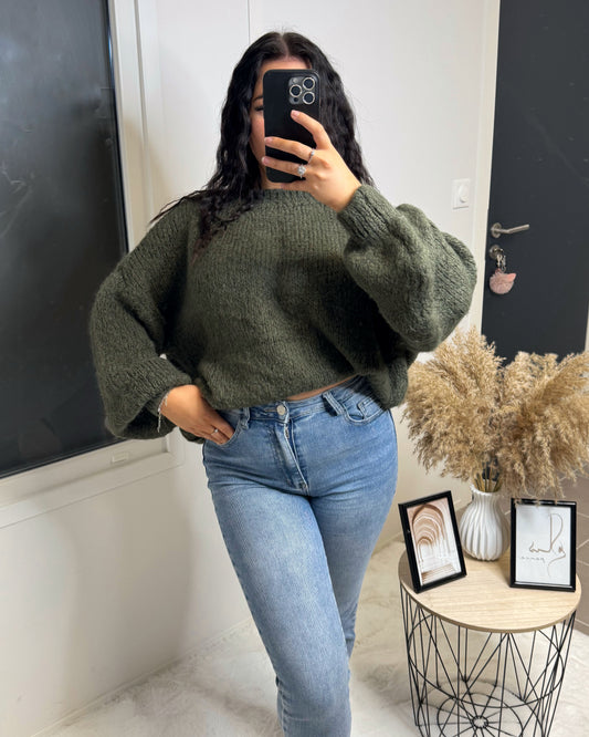 Pull oversize JADE vert