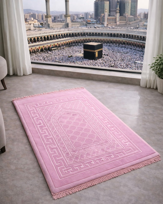 Tapis de prière rose