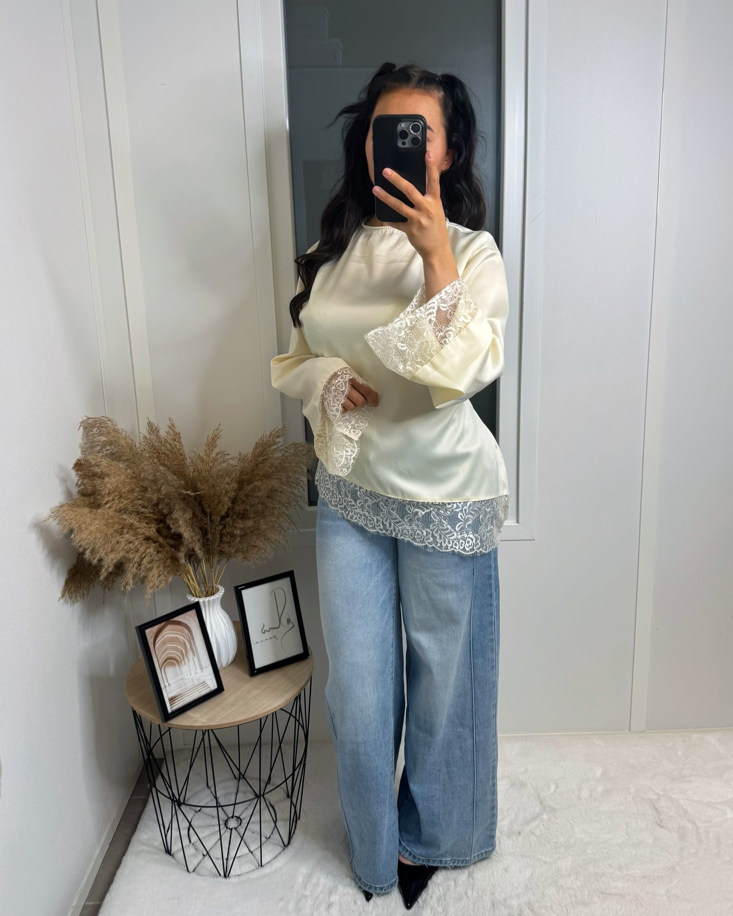 Top dentelle Lindsay blanc