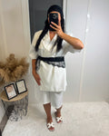Ensemble Blazer Bermuda blanc