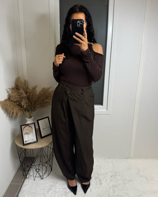 Pantalon ballon choco