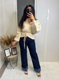 Gilet cache cœur beige
