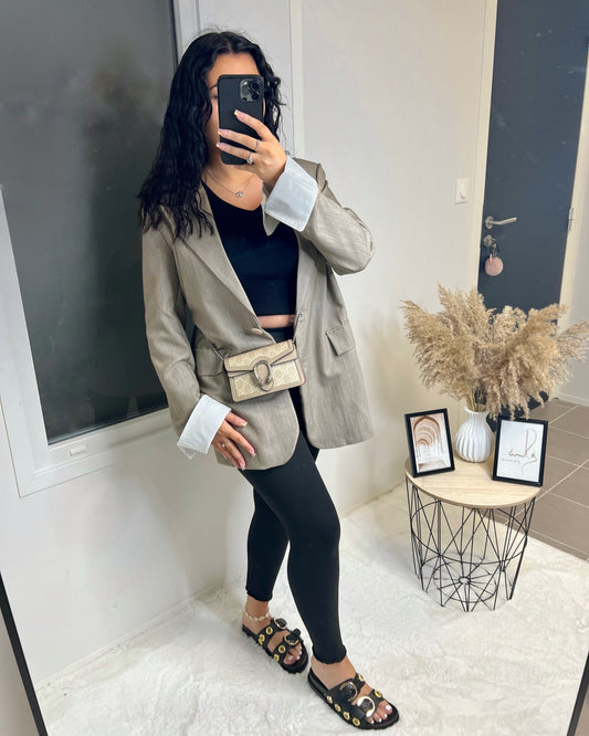 Blazer manche SIRINE beige