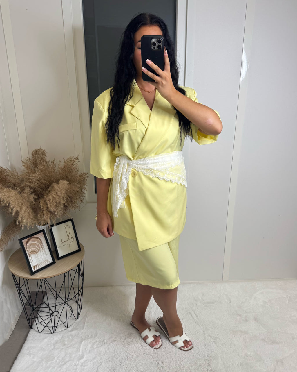 Ensemble Blazer Bermuda jaune