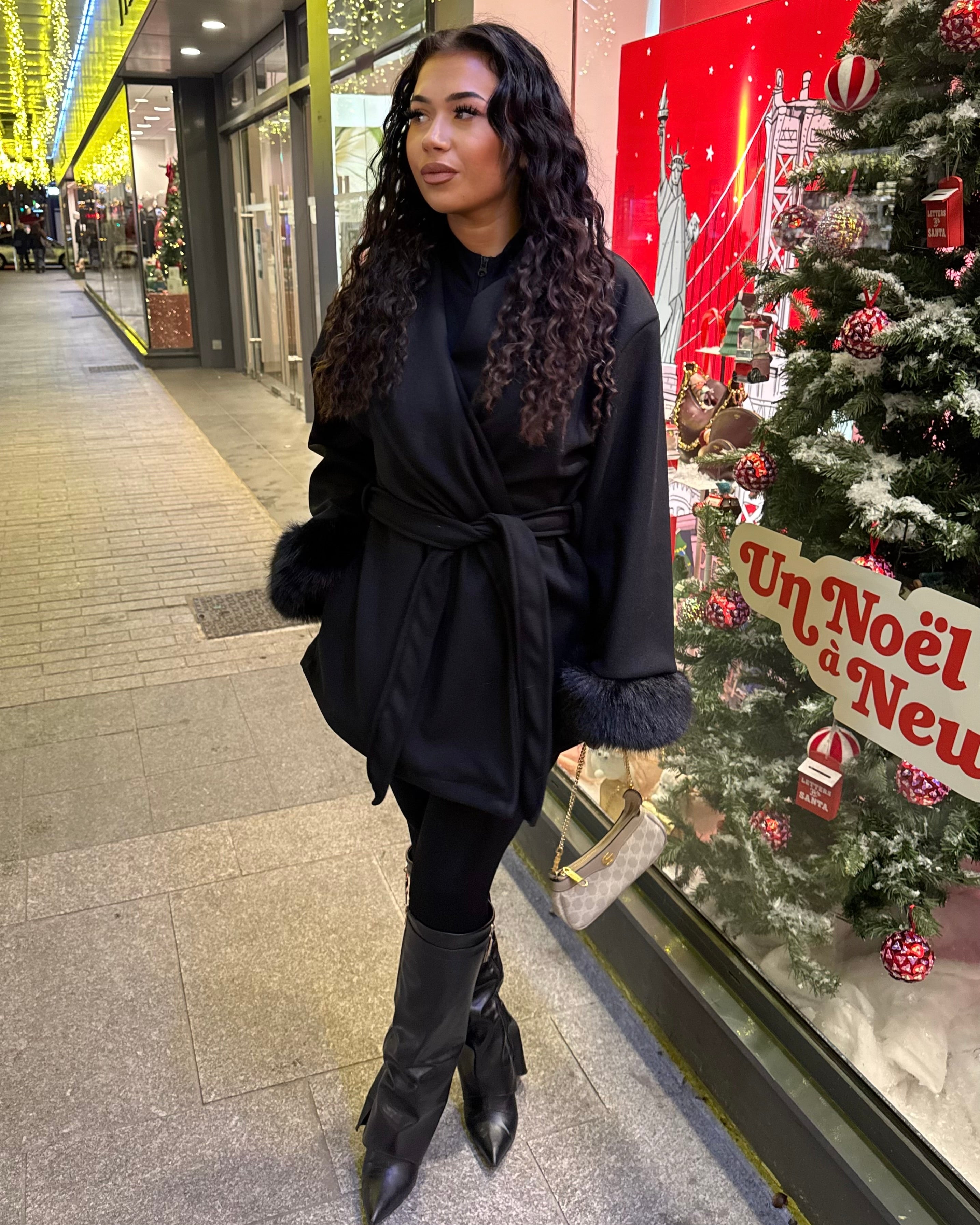 Manteau Alaia noir