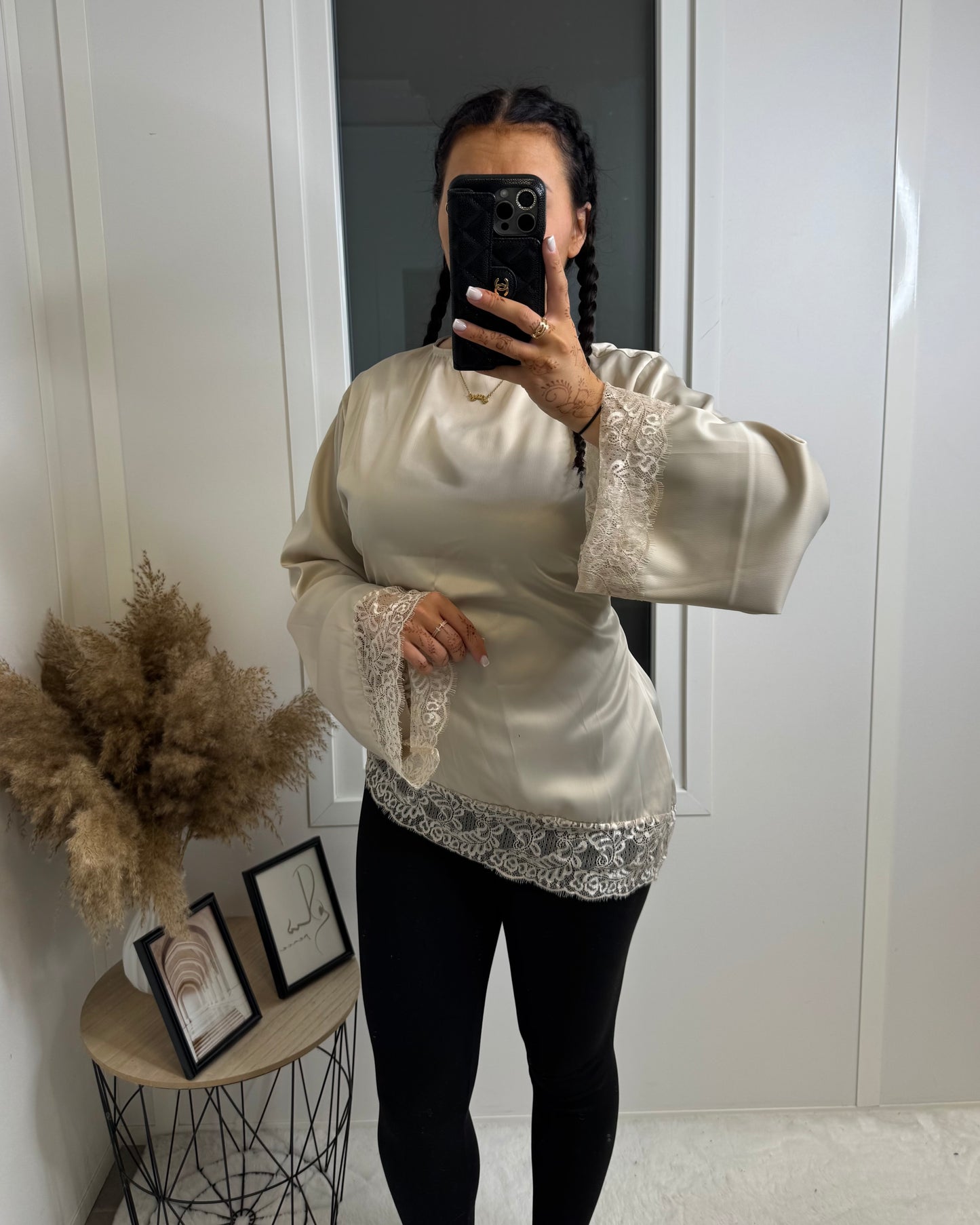 Top dentelle Lindsay beige