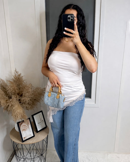 Top asymétrique Naïma blanc