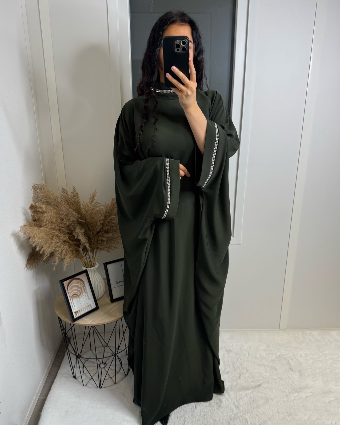 Abaya col Leïla kaki