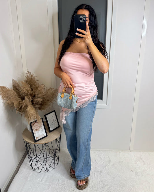 Top asymétrique Naïma rose