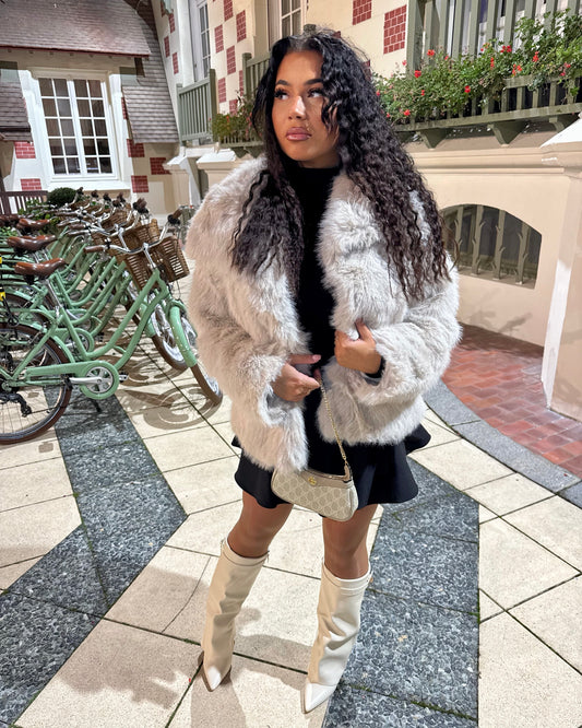 Fourrure Yasmine beige