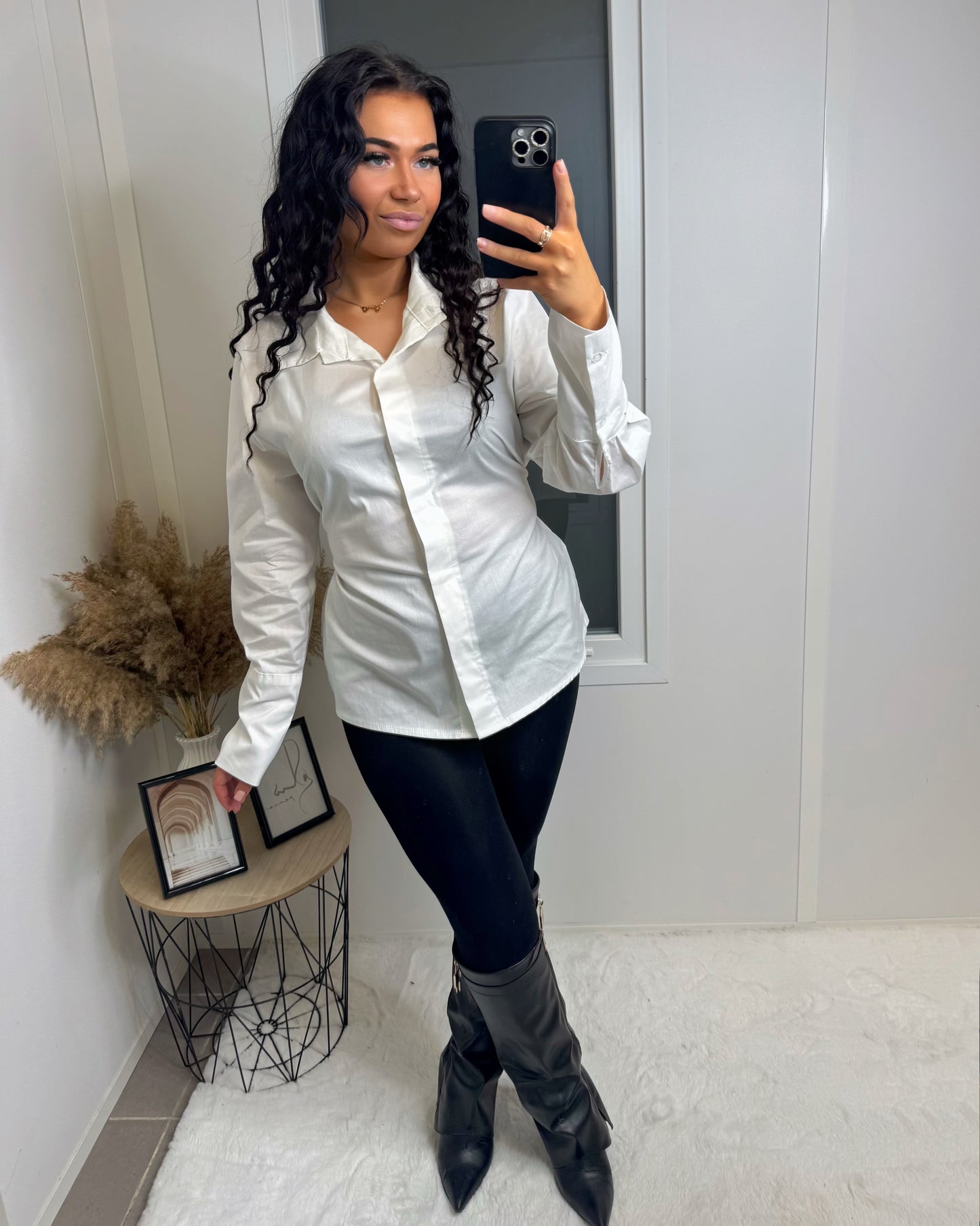 Chemise ceintré Lara blanc