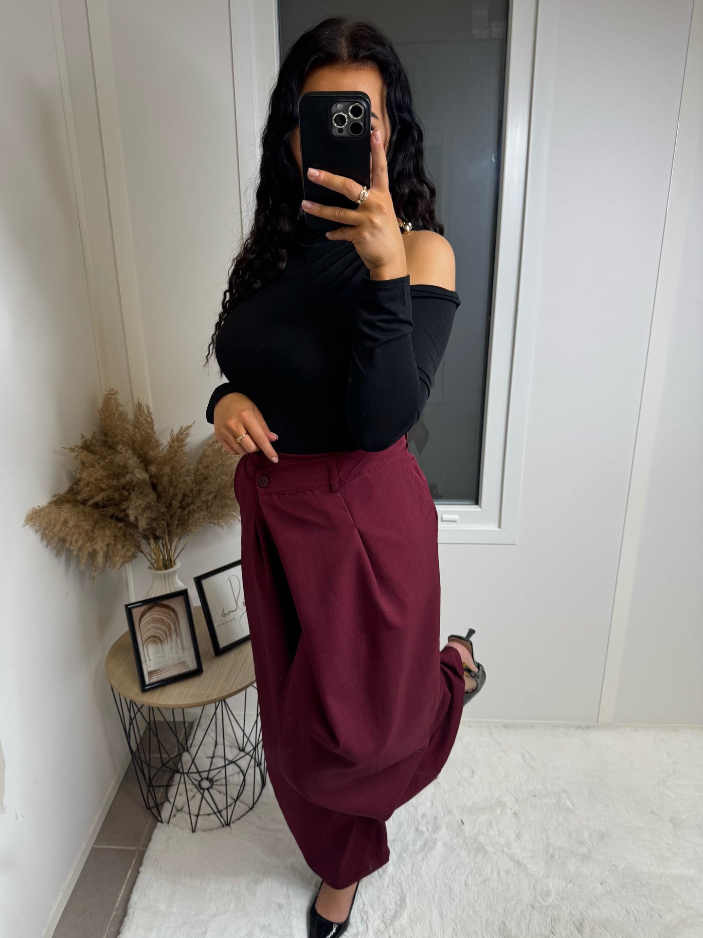 Pantalon ballon bordeaux