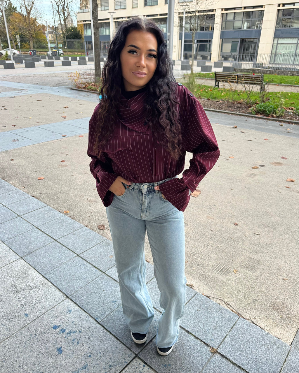 Chemise Maira bordeaux