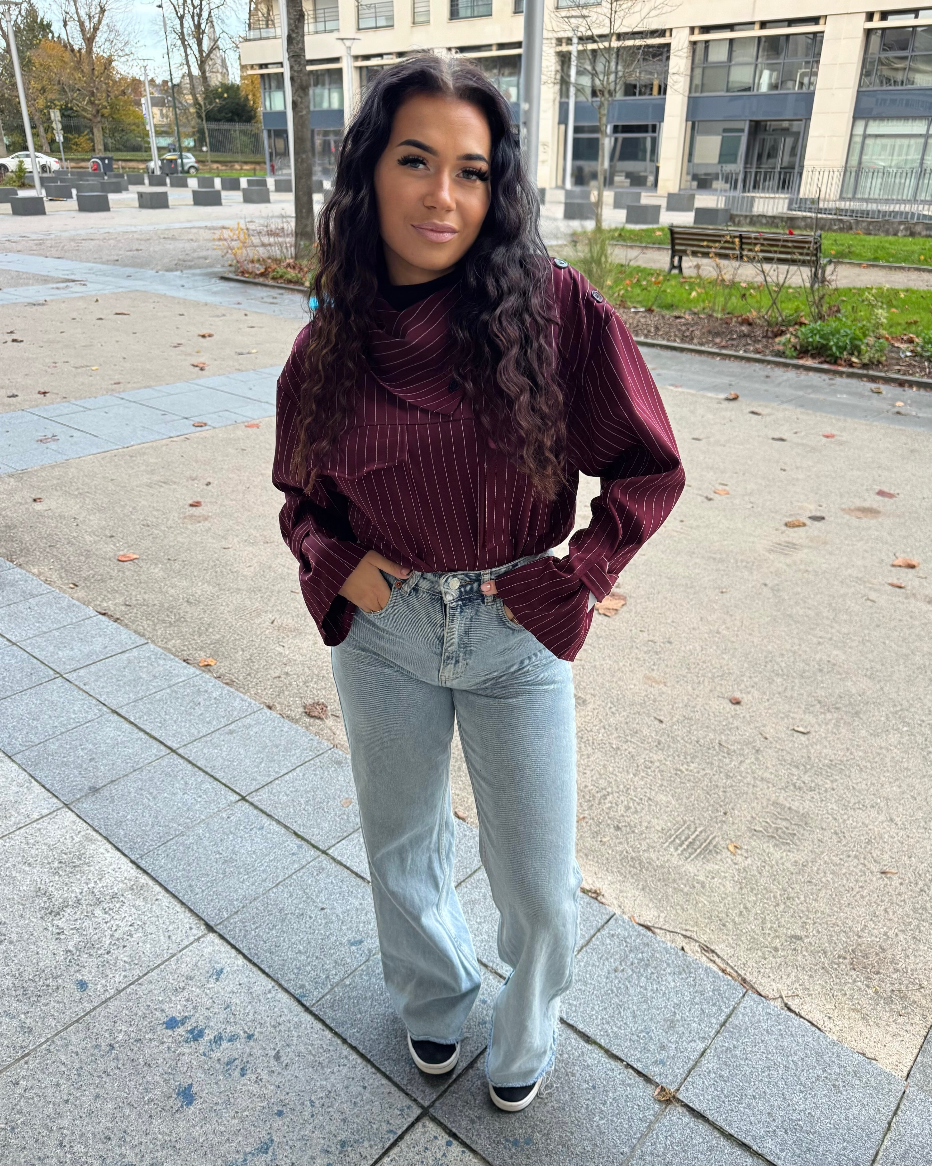 Chemise Maira bordeaux
