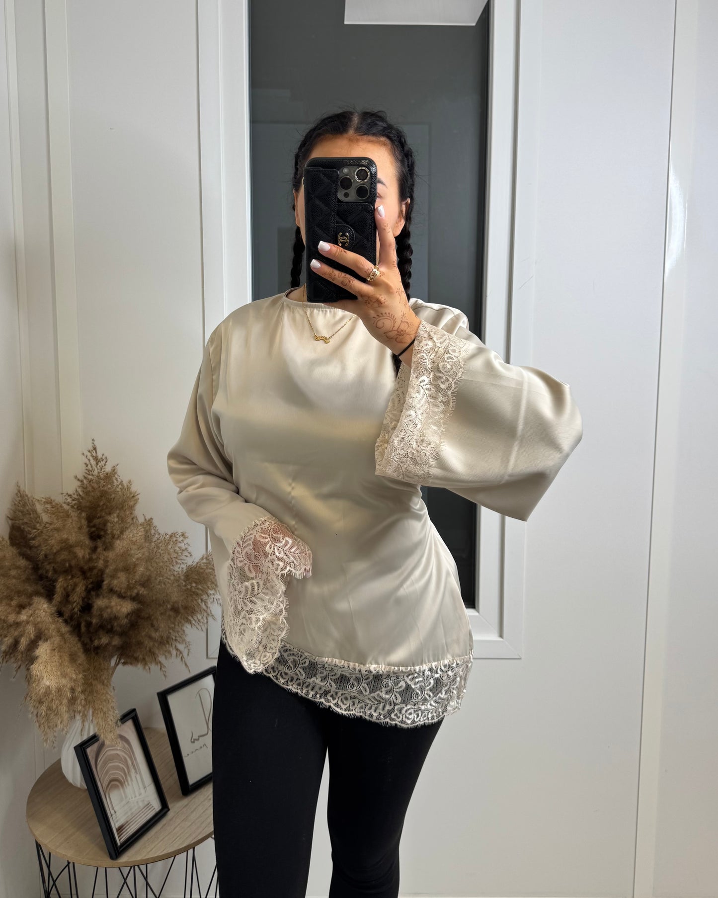 Top dentelle Lindsay beige