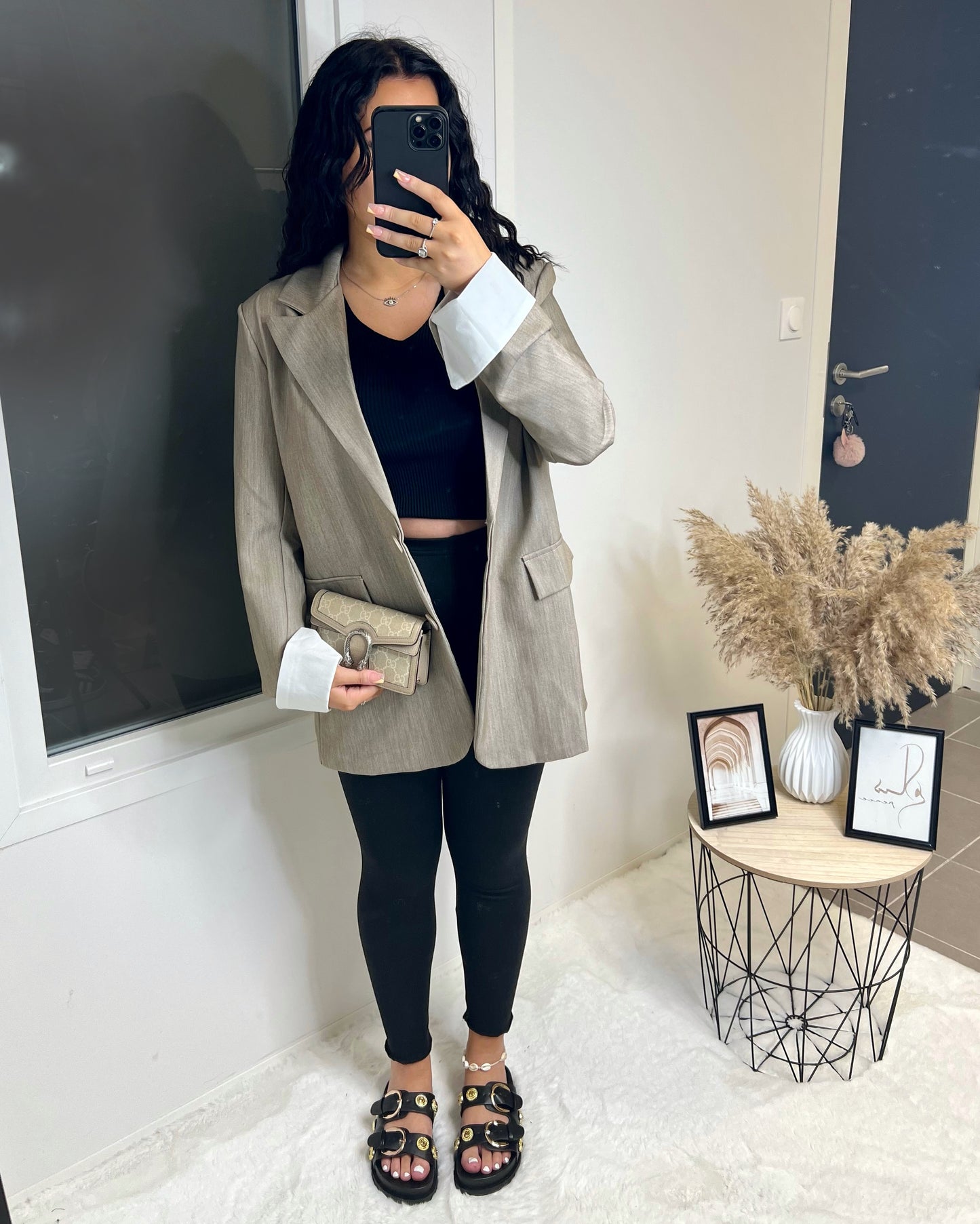 Blazer manche SIRINE beige