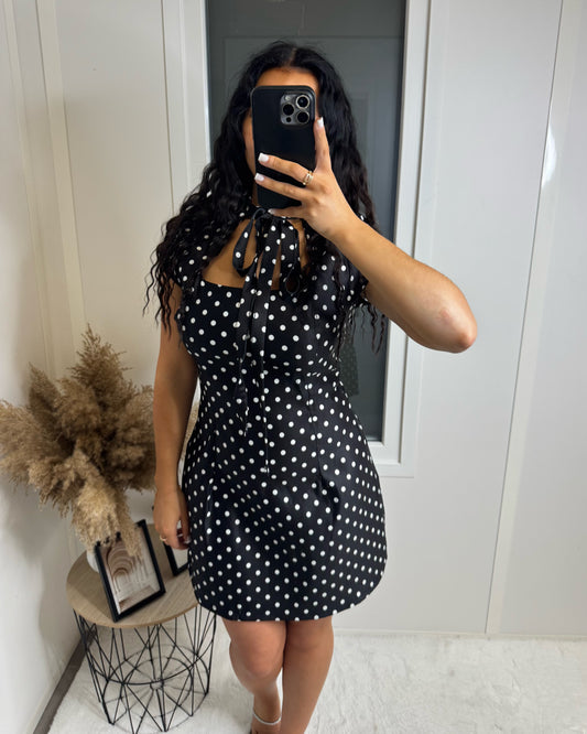 Robe pois Nawel noir