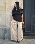 Pantalon parachute palazzo