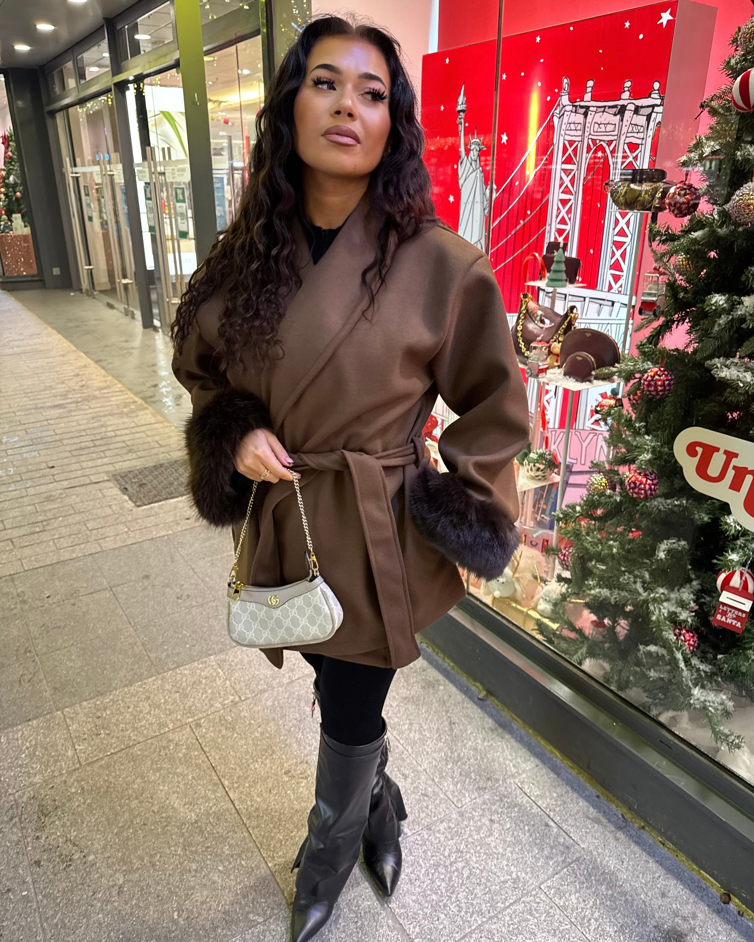 Manteau Alaia choco